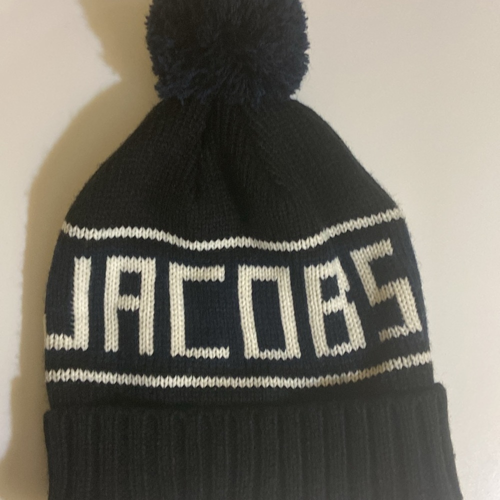 MARC JACOBS,BLACK,BLUE AND CREAM,WINTER KNIT HAT. - Picture 2 of 8